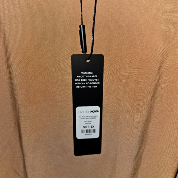 NWT Fashion Nova So Ruched Double Lined Mini Dress - Picture 4 of 4